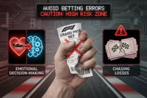 Apostador analizando datos de F1 evitando errores comunes